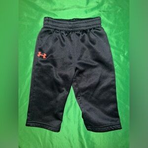 Under Armour Kids Black Joggers with Red Logo 12 Months